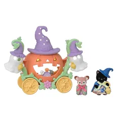 シルバニアファミリー シーズナル 【 ハロウィンおばけとかぼちゃの馬車セット 】 ｾ-216 STマーク認証 3歳以上 おもちゃ ドールハウス Sylvanian Families エポック社 EPOCH 0