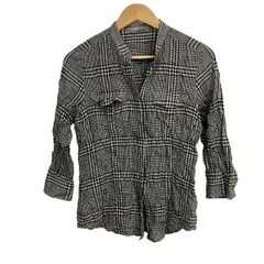 theory luxe(セオリーリュクス) 長袖シャツブラウス サイズ038 M レディース - 黒×白 チェック柄