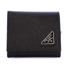 プラダ PRADA サフィアーノトライアングル コインケース 小銭入れ 財布 レザー 黒 2MM935 /KH