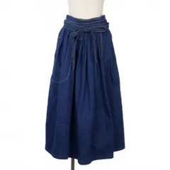 マークジェイコブス MARC JACOBS デニム ミディ丈 スカート フレア 4 インディゴ ブルー 青