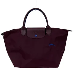 LONGCHAMP(ロンシャン) ハンドバッグ ル・プリアージュクラブ パープル×ブルー 折りたたみ レザー