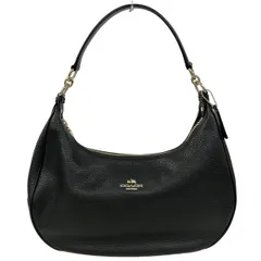 COACH(コーチ) ショルダーバッグ ラグジュアリー ペブルド レザー ハーレー EW ホーボー F38250 黒 レザー
