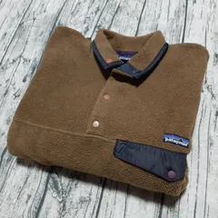 【size M】USA製 96年 patagonia シンチラ スナップT ブラウン synchilla snap-t brown 25450 S6 90s