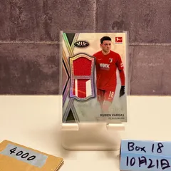 2020-21 Topps Tier One Ruben Vargas 20/25 FC Augsburg Dual パッチ カード