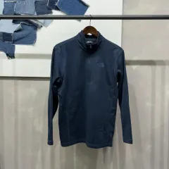 (90) THE NORTH FACE アウトドア 起毛 ハーフジップ 機能性 長袖 Tシャツ
