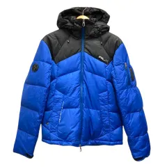 アールエルエックス ラルフローレン RLX RALPH LAUREN ダウンジャケット ブルゾン アウター ナイロン フード ロゴ 長袖 M 青 ブルーのサムネイル