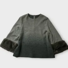 pierre cardin ピエールカルダン ラピーヌ セーターニット袖ファーL