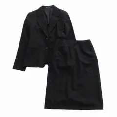 INED イネド traditionnel  スカートスーツ セットアップ 2B ひざ丈 ブラック サイズM レディース  【中古】