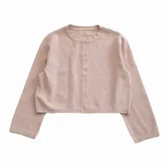FOXEY フォクシー ショート丈 ニット カーディガン トップス 長袖 薄ピンク レディース 【中古】