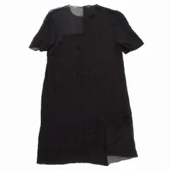 ALEXANDER WANG アレキサンダーワン シルク シースルー ワンピース 半袖 ひざ丈 ブラック サイズ6 M レディース 【中古】
