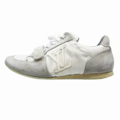 LOUIS VUITTON ルイヴィトン LVロゴ ベルクロ スニーカー シューズ ホワイト サイズ6 25cm メンズ 【中古】