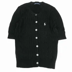 【新品・未使用タグ付き】ラルフ ローレン 半袖ケーブルニットセーターブラック M 2025年最新】ラルフローレン ケーブルニット 半袖の人気アイテム