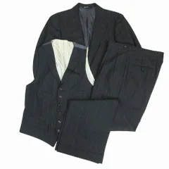 POLO RALPH LAUREN ポロラルフローレン ストライプ柄 3ピース スーツセットアップ グレー サイズ170 M メンズ 【中古】