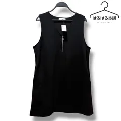 黒／ブラック／ノースリーブ／袖なし／ジャンパースカート／未使用タグ付き／L