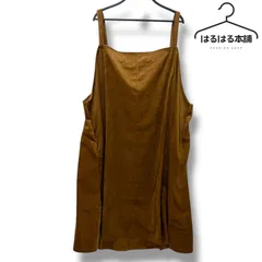 未使用　earth white label／アース／大きいサイズ／オーバーオール／ワンピース／ジャンスカ／茶色／ブラウン／ゆったり／10L