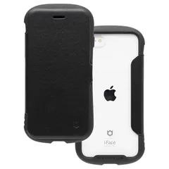 iFace Reflection iPhone SE(第3世代/第2世代)/8/7 ケース 手帳型 クリアケース (ブラック)【 アイフェイス スマホケース 耐衝撃 アイフォン se3 se2 8 7 手帳 ダイアリーケース カード収納 ポリカーボネート 】