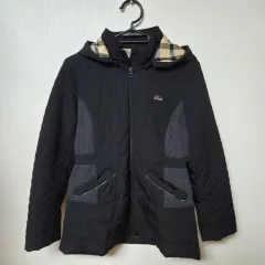 DAKS ブラック キルティング フード ダウン ジャケット 150 (13y)