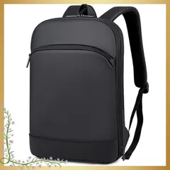 [Homunowang] ビジネスリュック メンズ 超薄型 PC リュック 防水 軽量 拡張機能付き 大容量 ラップトップ バックパック ビジネス、通勤、出張、就職インタビュー、通学、に適したシンプルなデザイン 1
