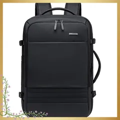 [Aerokyo] ビジネスリュック メンズ リュック 大容量 防水 マチ拡張 33L→43L バックパック 15.6・17インチPC対応 A4収納 3WAY 旅行 出張 通勤 機内持ち込み キャリーサポート 黒 0