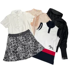 中古 レディース ヒールクリーク HEAL CREEK 半袖ポロシャツ 40(M) ゴルフウェア　コーディネート　5点まとめ売り　美品あり