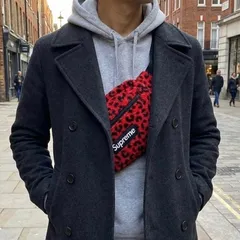 Supreme 17AW Leopard Fleece Waist Bag 赤【スカーレットセレクト】