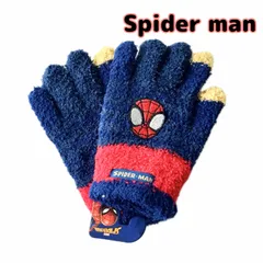 新作‼️ スパイダーマン  ニット　手袋　キッズ　子供　園児　男の子　marvel マーベル　青　Raym