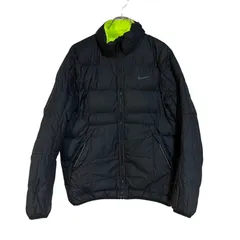 ZM1658 NIKE ナイキ リバーシブル ダウン ジャケット アウター ジップアップ ブラック メンズ L