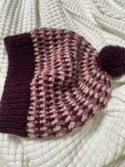 ハンドメイド ポンポン ニット帽