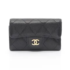 シャネル CHANEL キーケース マトラッセ 6連 ブラック キャビアスキン(グレインドカーフ) マトラッセ 6連キーケース レディース Used B