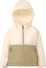 ザ・ノース・フェイス THE NORTH FACE アウトドア ベビーコンパクトジャケット ウィンドブレーカー アウター 上着 子ども服 軽い はっ水 シンプル フード 取り外し可能 普段使い 外遊び キャンプ 記名ラベル  N WC ホワイトデューン×クラシ