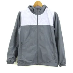 アーニーアーノルドパーマー ウィンドブレーカー パーカー アウター ヨガ レディース Mサイズ グレー×紫 Arnie Arnold Palmer 【中古】