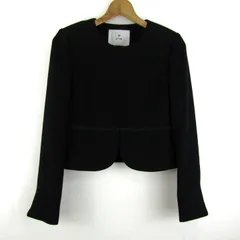 エフデ ノーカラージャケット アウター フォーマル レディース 9サイズ ブラック ef-de 【中古】