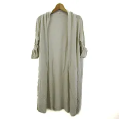 ルーニィ ロングカーディガン トップス コート 日本製 レディース Fサイズ ベージュ LOUNIE 【中古】