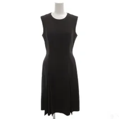 フォクシーニューヨーク FOXEY NEW YORK ノースリーブワンピース ドレス ひざ丈 40 ブラウン /FF ■GY62