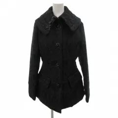 NOKO OHNO ノコ オーノ 中綿ジャケット 38 黒 ブラック 花柄 織り柄