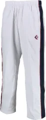 コンバース CONVERSE バスケット ウォームアップパンツ メンズ レディース 男性 女性 長ズボン ボトムス ロング丈 裾ボタン 裏起毛 撥水 透湿 練習 トレーニング 部活動 クラブ チーム  CB182112P 1129 ホワイト×ネイビー
