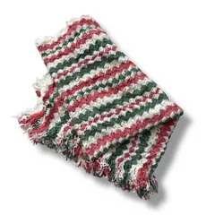 インポートラグ マルチクロス グラニーニット ヴィンテージ 大判 【縦153m×横104cm】