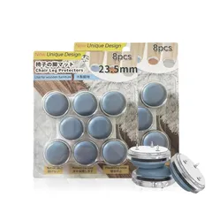 COOLHILL 椅子脚カバー 製品サイズ23.5mm 椅子の足カバー 椅子脚キャップ 椅子の脚 カバー サイズ選び不要 家具スライダー フッ素加工 傷防止 破れない 木製脚用 椅子カバー マルチサイズ 椅子用 保護パッド 丸形 長方形 正方形 お掃除ラク 1