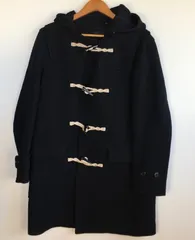 UNIQLO ウールブレンドダッフルコート メンズ M ブラック 3032202512130008