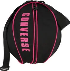 コンバース CONVERSE ボールケース1個入れ バスケットボール収納 7号球まで対応 バスケ バッグ キャリー 収納 ショルダー 撥水 ボールバッグ かばん 部活 クラブ活動 スポーツ  C1951097 1963 ブラック×マゼンタ