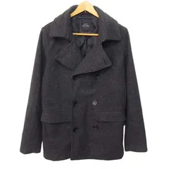 テットオム TETE HOMME ピーコート Pコート 千鳥格子柄 L グレー 黒のサムネイル