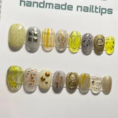 【SALE】現品ネイルチップ つけ爪　ニュアンス　ショートネイル