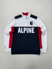 ポロラルフローレン アルパイン スキー 쿼터 ジップアップ ニット 95