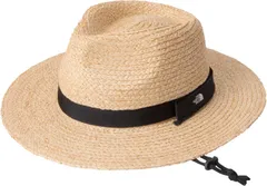 ザ・ノース・フェイス THE NORTH FACE アウトドア ラフィアブレイドハット メンズ Raffia Blade Hat 帽子 熱中症対策 広めツバ キャンプ 通気性 あご紐付き 旅行 サイズ調整可能 ヘッドウェア  NN02439 NA ナチュラル