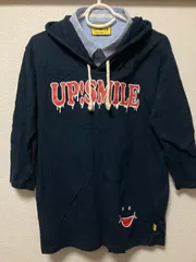 美品　長袖トップス　重ね着風　濃紺　LL