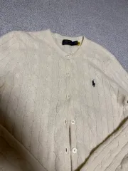 ポロ ラルフローレン ケーブル編み カーディガン アイボリー S