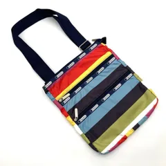 ⭐️美品⭐️LeSportsac レスポートサック ショルダーバッグ ナイロン レインボー ボーダー