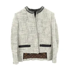LOUIS VUITTON ルイ・ヴィトン ツイード ノーカラージャケットのサムネイル