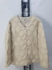 UNIQLO ユニクロ ライト ダウン Vネック ウルトラ ライト キルティング ダウン ジャケット アイボリー xl