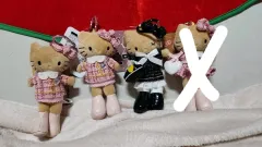 ハローキティ ツイード ぬいぐるみ キーホルダー